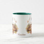 Mug Les cerfs Fawn en Feuilles d'automne (Centre)