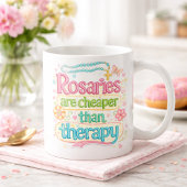 Mug Les chapelets sont moins chers que la thérapie hum