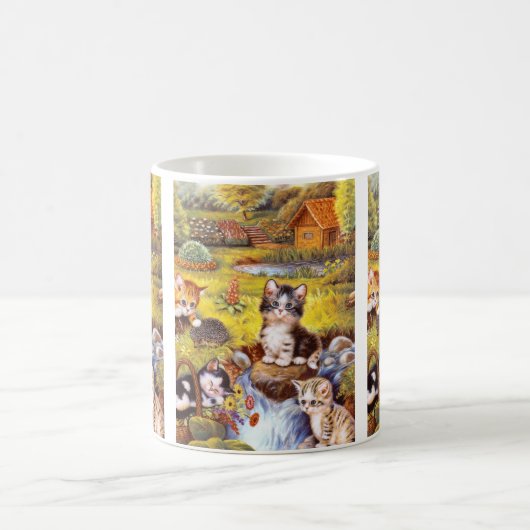 Mug Les chatons dans l'art du jardin (Centre)