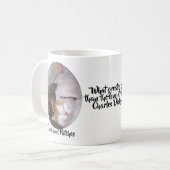 Mug Les chats adorent deux photos et noms (Devant gauche)