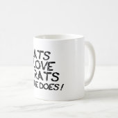 Mug Les chats aiment les rats. C'Est Le Mien. (Devant droit)