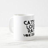 Mug Les chats aiment les rats. C'Est Le Mien. (Devant gauche)