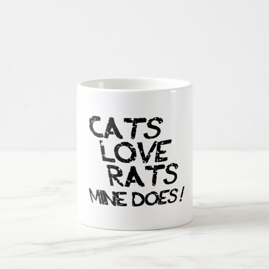 Mug Les chats aiment les rats. C'Est Le Mien. (Centre)