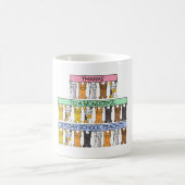 Mug Les chats caricaturaux du Merci enseignant du dima (Centre)