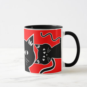 Mug Les chats curieux gardent un oeil sur vous !