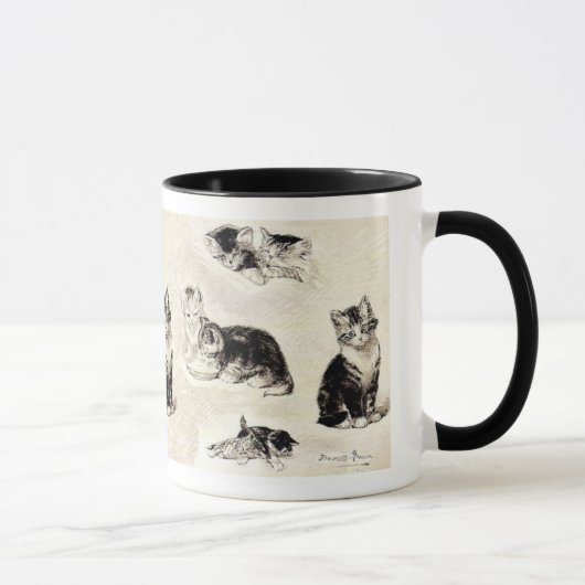 Mug : "Les chats mangent et jouent" (Droite)