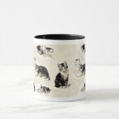 Mug : "Les chats mangent et jouent" (Centre)