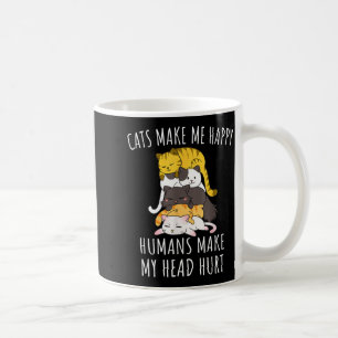 Mug Les chats me rendent heureux les humains me font m