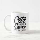 Mug Les Chats Me Rendent Heureux Vous N'Êtes Pas Tant (Gauche)