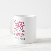 Mug Les Chats Me Rendent Heureux Vous N'Êtes Pas Tant (Devant gauche)