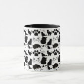 MUG LES CHATS NOIRS PAPIER MOTIF EN WRAPPER JETTE PILL (Centre)