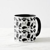 MUG LES CHATS NOIRS PAPIER MOTIF EN WRAPPER JETTE PILL (Devant droit)