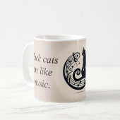 Mug Les chats noirs sont comme une carte de musique (Devant gauche)