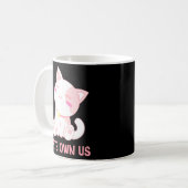 Mug Les chats nous possèdent un Amoureux des chats amu (Devant gauche)