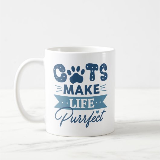 Mug Les chats rendent la vie parfaite (Gauche)