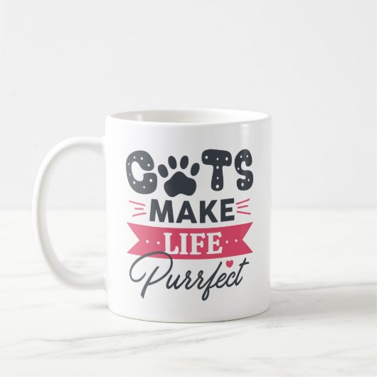 Mug Les chats rendent la vie parfaite (Gauche)