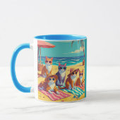 Mug Les chats se prélassent sur la plage (Gauche)