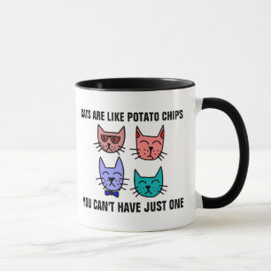 MUG LES CHATS SONT COMME DES CHAUSSURES DE POMME DE TE