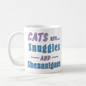 Mug Les chats sont des bombes et des shenanigans (Gauche)