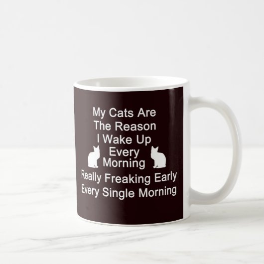 Mug Les chats sont le café de raison Tasse-Noir (Droite)