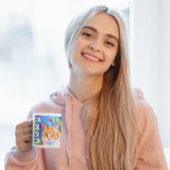 Mug Les chats sont ma tribu | Chat orange et fleurs