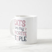 Mug "Les chats sont mes gens préférés" Funny Chat Mama (Devant gauche)