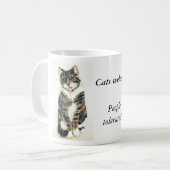 Mug Les chats tigrés mignons sont bienvenus (Devant gauche)
