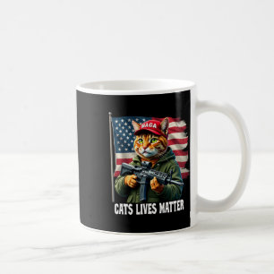 Mug Les chats vivent un problème amusant Trump 2024 Tr