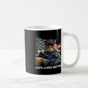 Mug Les chats vivent un problème drôle Trump 2024 Chat