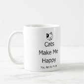 Mug Les chats vous rendent m'heureux pas tellement (Gauche)