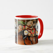 Mug Les Chevaux de Carrousel de Jane dans un Thé ou (Devant droit)