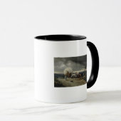 Mug Les chevaux dessinant des chariots lèvent une (Devant droit)