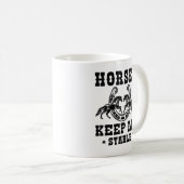 Mug Les chevaux me maintiennent stable (Devant droit)