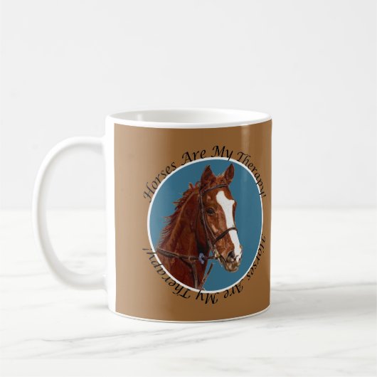 Mug Les chevaux sont ma thérapie (Gauche)