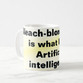 Mug Les cheveux blanchis, c'est de la fausse intellige (Devant gauche)