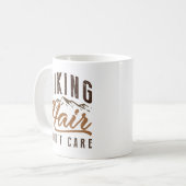 Mug Les cheveux randonnées ne s'en soucient pas (Devant gauche)