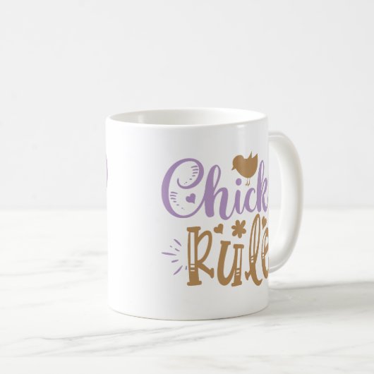 Mug Les Chicks dirigent la citation de Pâques (Devant droit)