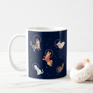 Mug Les Chiens Astronautes Dans L'Espace