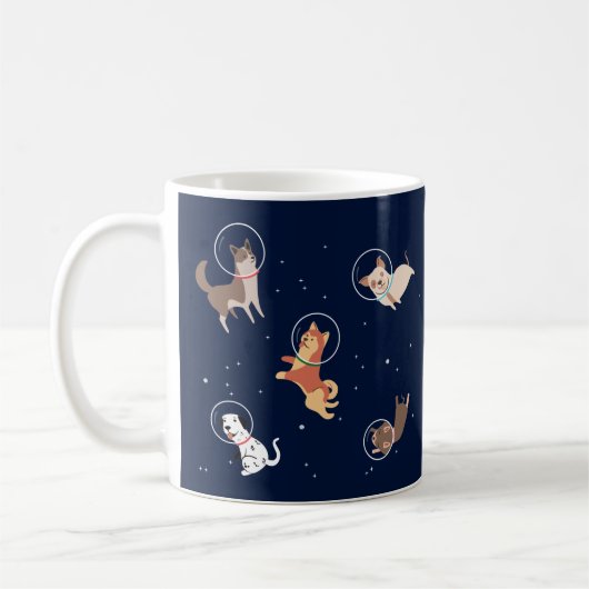 Mug Les Chiens Astronautes Dans L'Espace (Gauche)