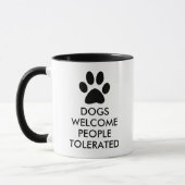 Mug Les chiens font bon accueil à la typographie (Gauche)