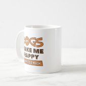 Mug Les Chiens Me Rendent Heureux (Devant gauche)