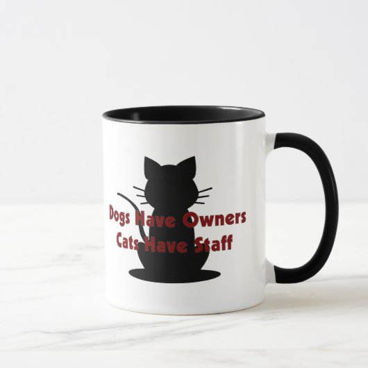 Mug Les chiens ont des chats de propriétaires… avoir (Droite)