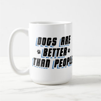 Mug Les chiens sont meilleurs [Noir/Bleu]