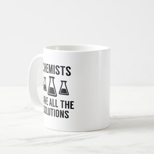 Mug Les Chimistes Ont Toutes Les Solutions (Devant gauche)
