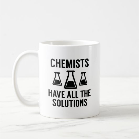 Mug Les Chimistes Ont Toutes Les Solutions (Gauche)