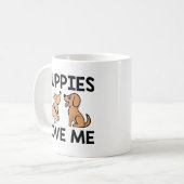 Mug Les chiots m'aiment (Devant gauche)