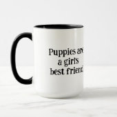 Mug Les chiots sont le meilleur ami d'une fille (Gauche)