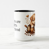 Mug Les chiots sont le meilleur ami d'une fille (Centre)