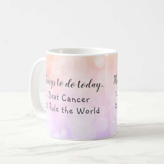 Mug Les choses à faire aujourd'hui battre le cancer (Devant gauche)