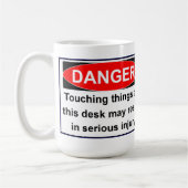 Mug Les choses émouvantes sur ce bureau peuvent avoir (Gauche)